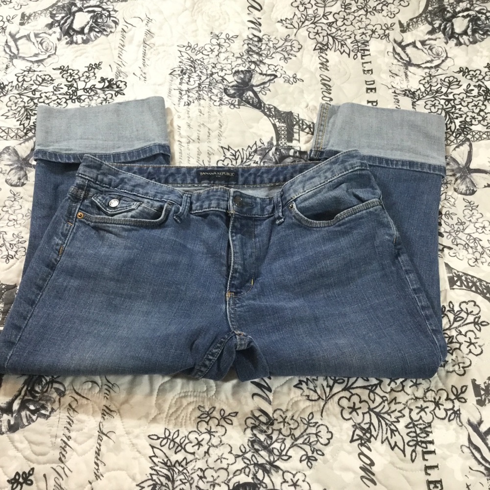 Gently used Banana Republic crop Jeans